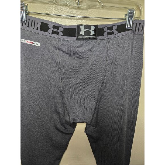 Under Armour Men's Heatgear Compression Tights Size Large Fitness Gym Workout - Picture 3 of 5